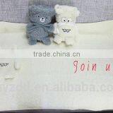 Baby Blanket Coral Fleece With Animal Toy/Baby Soft Toy Blanket 59*89cm thumbnail-2