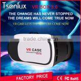 Plastic headset 3d vr glasses virtual reality active 3d glasses for blue film video/xnxx movie from Tsenlux