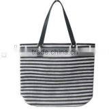 pu Band Striped Paper Braid Big Beach Bag Ladies Bag thumbnail-1