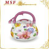 Beautiful Looks With Flower Pattern Decal Enamel Tea Pot thumbnail-1