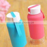 400ml HOT Plastic Sport Water Bottle With Silicone Sleeve thumbnail-3