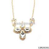 Gold Filled Clear Diamond Glass Necklaces thumbnail-1