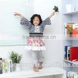 Classical Two Pieces Infant Kids Clothing Gray Ruffle Striped Shorts Newborn Baby Kids Gift Set Hot Sell Baby Girl Fall Cotton thumbnail-1