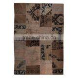 Handmade Turkish Carpet - Multi-Color Patchwork Rug (8 x 5,6 Feet)