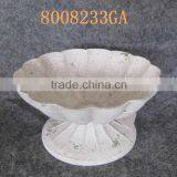 Unique Vintage Handmade Metal Centerpiece Pedestal Bowl