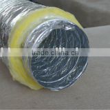 Insulated flexible Aluminum air duct with 16kg/25mm Fiber glass