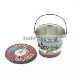 Food Grade Customize Christmas Popcorn Tin Bucket With Lid thumbnail-2