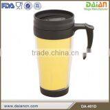 Customized plastic thermo travel cup with handle