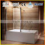 6mm Glass Shower Screen for Bath Tub With Side Panel EX-222 thumbnail-1