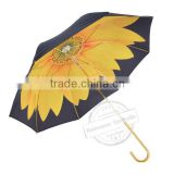 Factory price advertising promotion sun flower umbrella straight umbrella