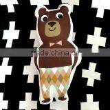 Creative Lovely Cartoon Style Radio Wave Panda Brown Bear and Hook Robot Plush Toy Back Pillow Cushion