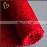 New Products Wholesale Dark Red Recycled Heavy Linen Cotton Fabric for Coat thumbnail-1