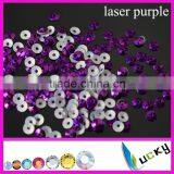 2015 NEWEST !! KOREAN QUALITY Hot Fix Spangle Sequin Middle Hole CONE SHAPE LASER SILVER 3mm 4mm 5mm 6mm thumbnail-3