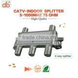 Trunk Line 5-1000MHz Indoor tv Splitter 4 Way Splitter thumbnail-1