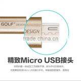 Original GOLF 25cm/100cm/150cm/200cm/300cm Micro USB Metal Braided Data Charger Cable 2.1A Output For Xiaomi Huawei HTC Samsung thumbnail-4