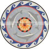 Aquatic center hall decoration dolphins marble pattern