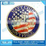 Soft Enamel With Epoxy Domed Brass Navy Coin thumbnail-1