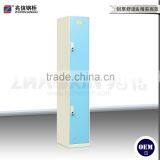 Blue Key Lock Wardrobe Vertical Double Door Wardrobe Locker Furniture thumbnail-2