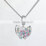 925 Silver Beads Butterfuly Animal Charms Pendant Necklace thumbnail-2
