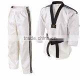 hot sale White martial art taekwondo uniforms with black collar Paypal accepted