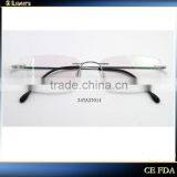 SLIM RIMLESS TITANIUM OPTICAL FRAME