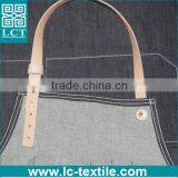 Black Denim Apron With Leather Straps thumbnail-2