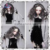 New Style Medium Length Loose Wavy Gray 1/4 Bjd Doll Wigs thumbnail-1