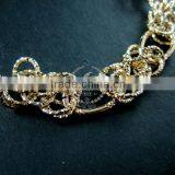 20cm 14K Light Gold Plated Brass Faceted Circle Round Oval Link Fashion DIY Bracelet Supplies 1900065 thumbnail-3