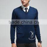 Classic V Neck Knitted Sweater For Man thumbnail-2
