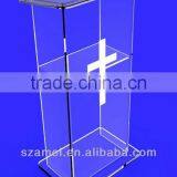 Bespoke High Grade Clear Acrylic Church Pulpit thumbnail-1