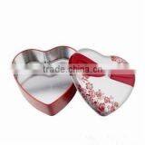 Decorative Food Grade Heart Shape Tin Can Tin Box for Chocolate Packaging