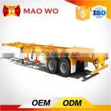 Plate Semi Trailer and Tri-axle 20ft Flatbed Trailer With Container Lock for Sale thumbnail-2