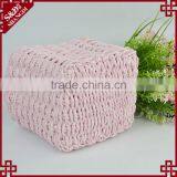 Sweety Pink Color Hand Woven Mini Hanging Baskets for Gifts thumbnail-4