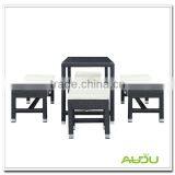 Rattan Patio Bar Set/Black Rattan Home Patio Bar Set With Cushion thumbnail-3