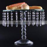 New Product Simple Design Bright Crystal Cake Stand Plate for Wholesale thumbnail-2