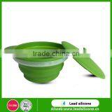 Multifunction Silicone Bowl With Lip / Universal Distinctive Silicone Bowl With Lid thumbnail-1