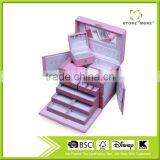 Pink Luxury Jewelry Box/wood Portable Jewelry Display Cases thumbnail-1
