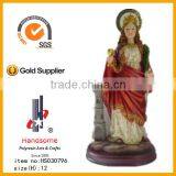 12 Inch Religious Craft Virgin Mary Hold Rose Cross Resinic Figurine thumbnail-4