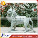 Handmade carved lion marble sculpture for garden decoration NTMS-007LI