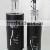 Black Plastic Sleeves Cylinder Glass Oil Dispenser thumbnail-1
