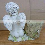 Wholesale Garden Ornaments Polyresin Child Angel Statues thumbnail-5