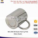 Highly Polished Double Wall Stainless Steel Tea Cup thumbnail-2