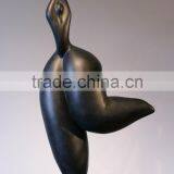 Bronze Yoga Pose Funny Nude Lady Statue for Sale thumbnail-1