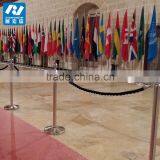 Stainless Steel U-Shape Base Stanchions and Ropes Stackable Barrier thumbnail-2