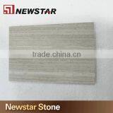 Newstar White Wooden Veins Stone Finished Marble Tile thumbnail-1