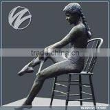 Life Size Dancing Girl Bronze Sculpture thumbnail-1