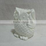 2014 White Color Ceramic Money Box in Owl Shape thumbnail-1