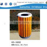 (HD-18202)Outside Mobile Wooden Trash Can thumbnail-3