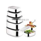 LY F410P 5pcs Stainless Steel Lunch Box /Storage Box thumbnail-1