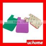 UCHOME 2016 Custom Color Silicone Credit Card Holder on Mobile Phone/Silicone Stick on Cardholder thumbnail-1